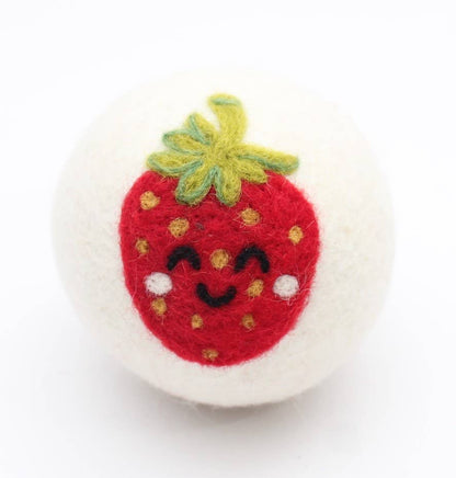 Fruits: Strawberry, Pear, Plum, Bananas... Wool Dryer Balls