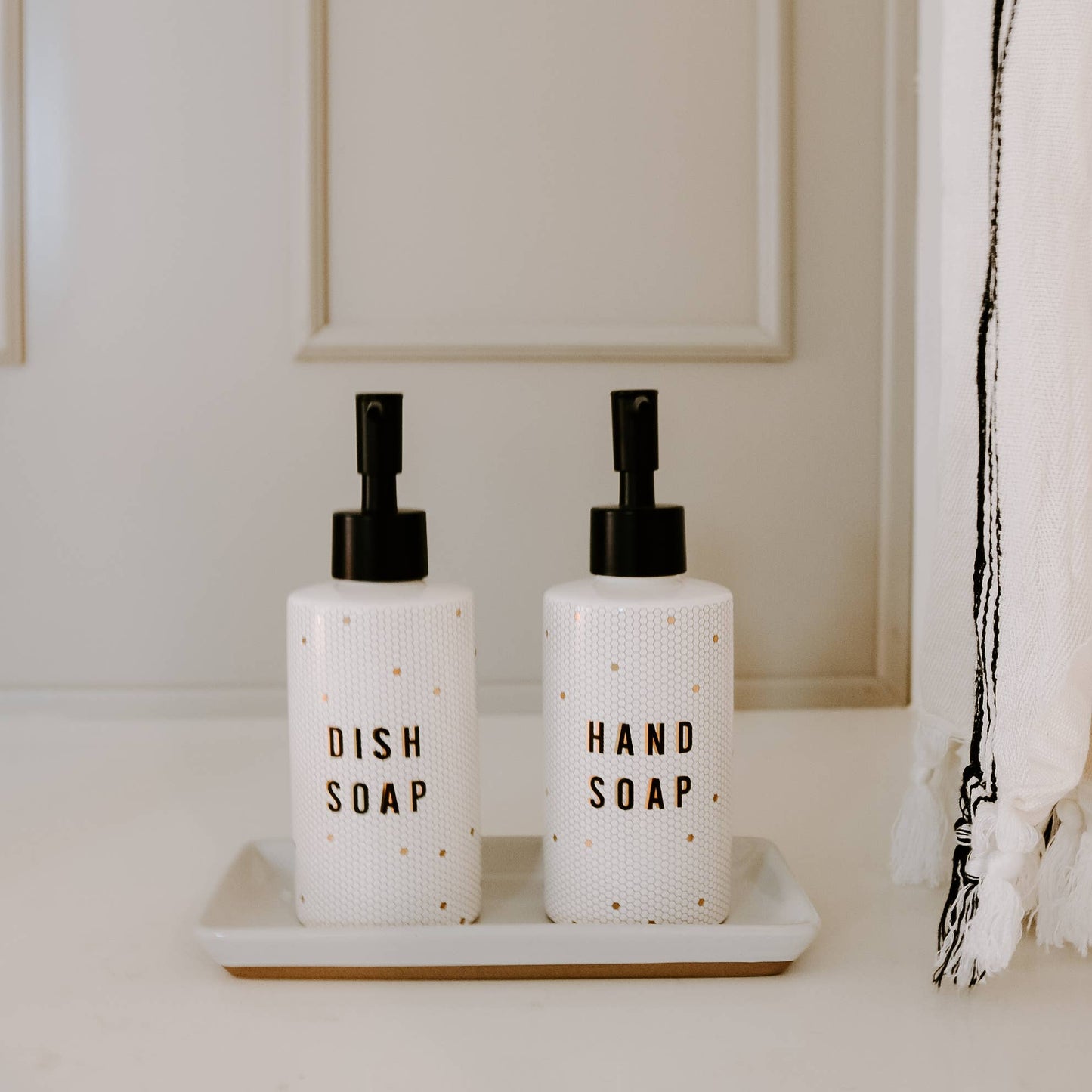 8.5oz Honeycomb Tile Dish Soap Dispenser- Home Decor & Gifts