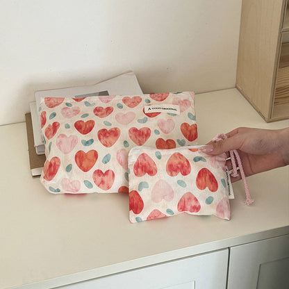 Cute Heart Cosmetic Bag