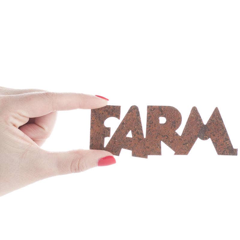 4-1/2" Rusty Tin "Farm" Word Cutout