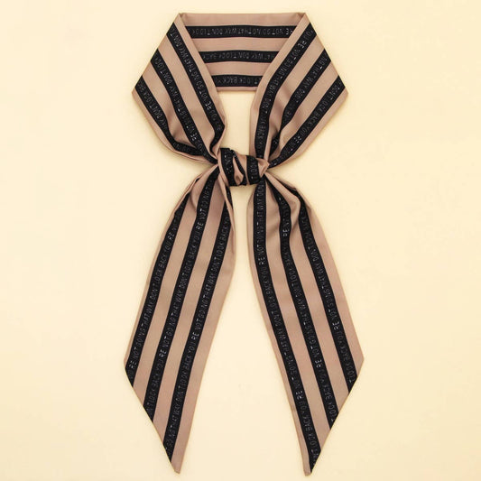Letter Floral Twilly Scarf – Hair Ribbon & Bag Tie_CWASC0095