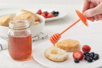 Jarware Honey Dipper Lid for Regular Mouth Mason Jar