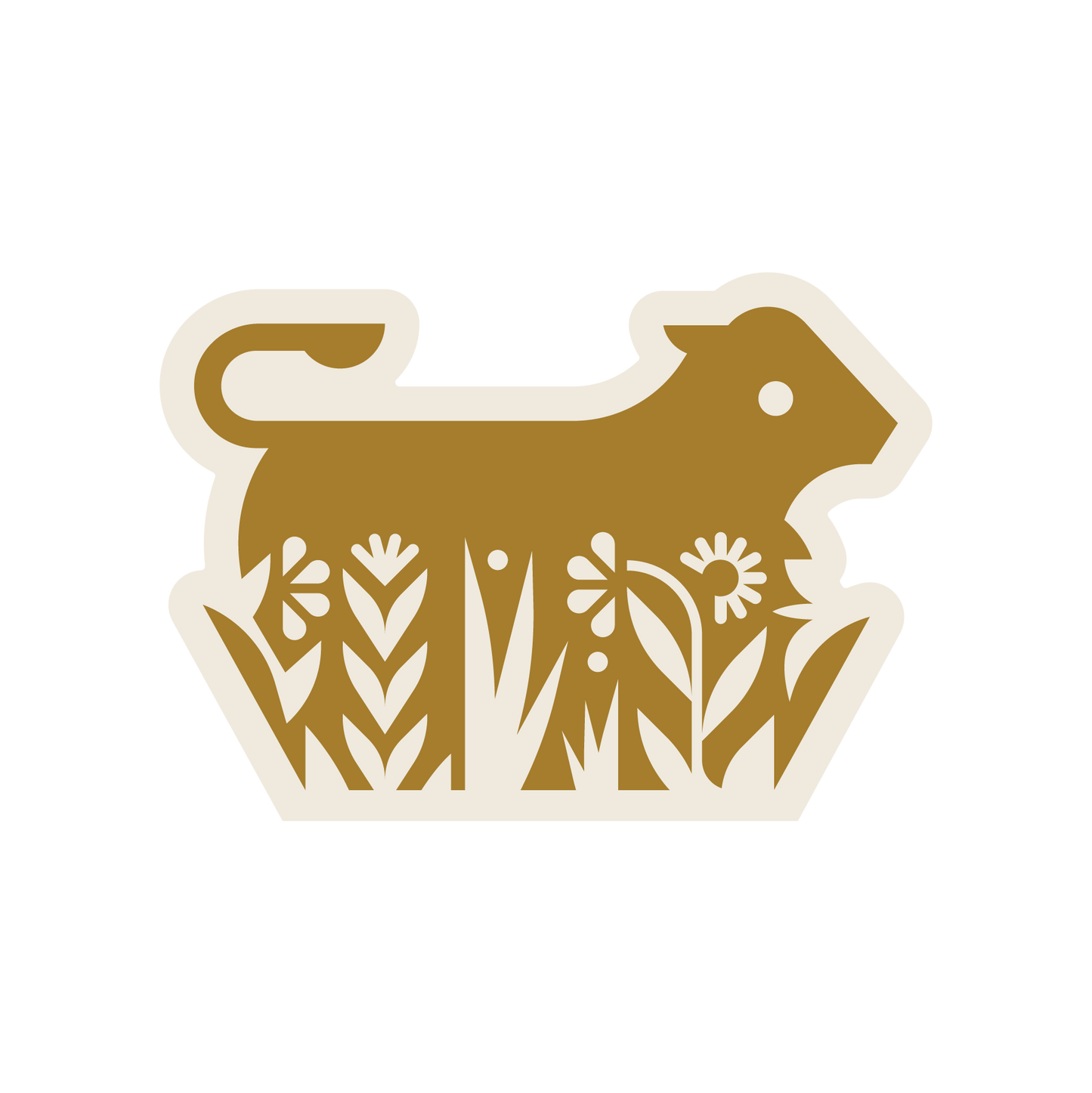 Flower Cow Sticker