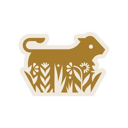 Flower Cow Sticker