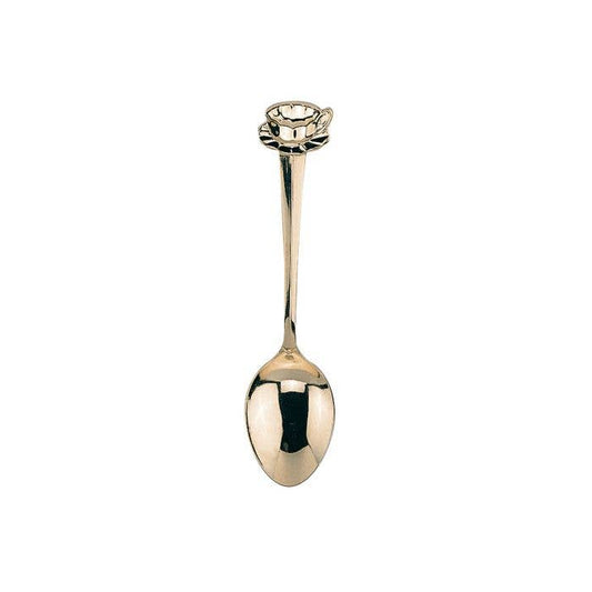 Fino Demi Spoon, Cup And Saucer Design, Gold Plated