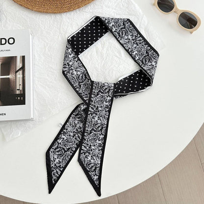 Paisley Long Ribbon Scarf Neck Tie Wrap_CWASC02968