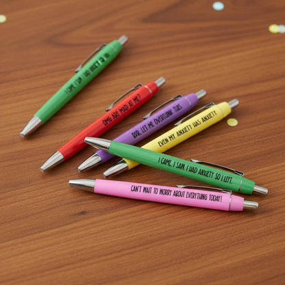 Anxiety Pen Set (funny gifts, anxiety gifts, mental health)