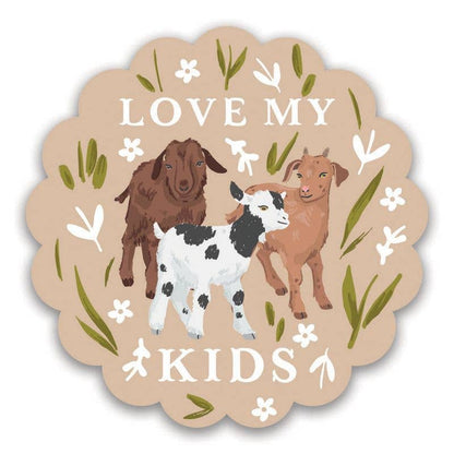 Love My Kids Goats Decal Sticker