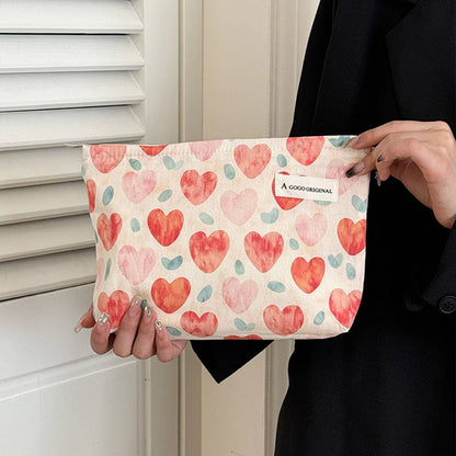Cute Heart Cosmetic Bag
