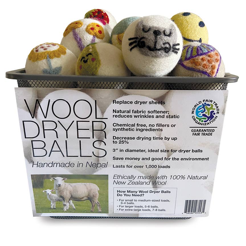 Fruits: Strawberry, Pear, Plum, Bananas... Wool Dryer Balls