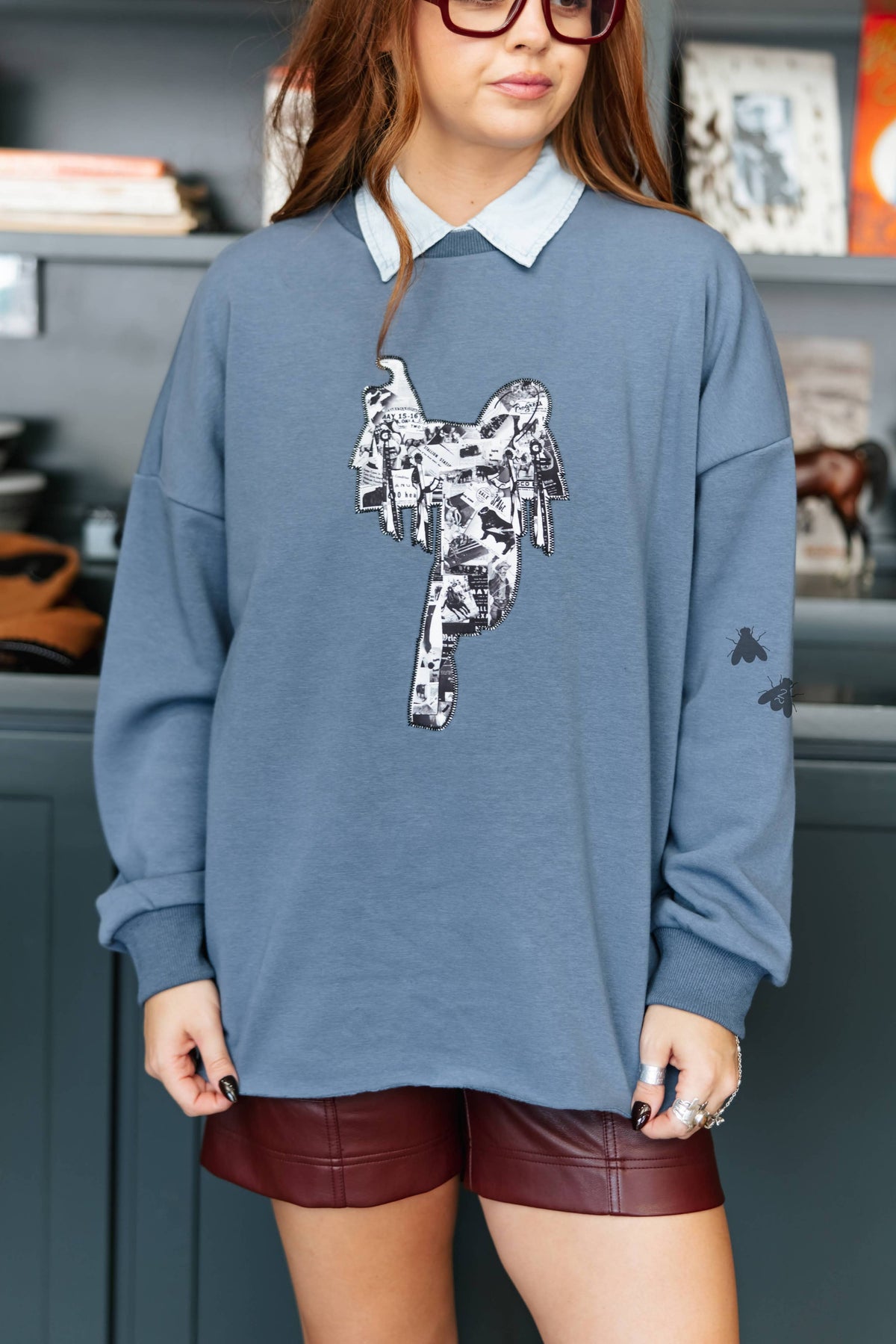 Tacky Stitch Western Saddle Patch Sweatshirt