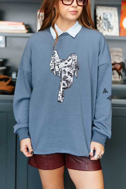 Tacky Stitch Western Saddle Patch Sweatshirt