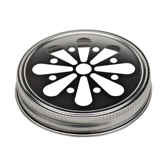 Stainless Steel Daisy Cut Lid for Mason Jars
