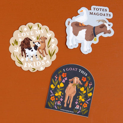 Love My Kids Goats Decal Sticker