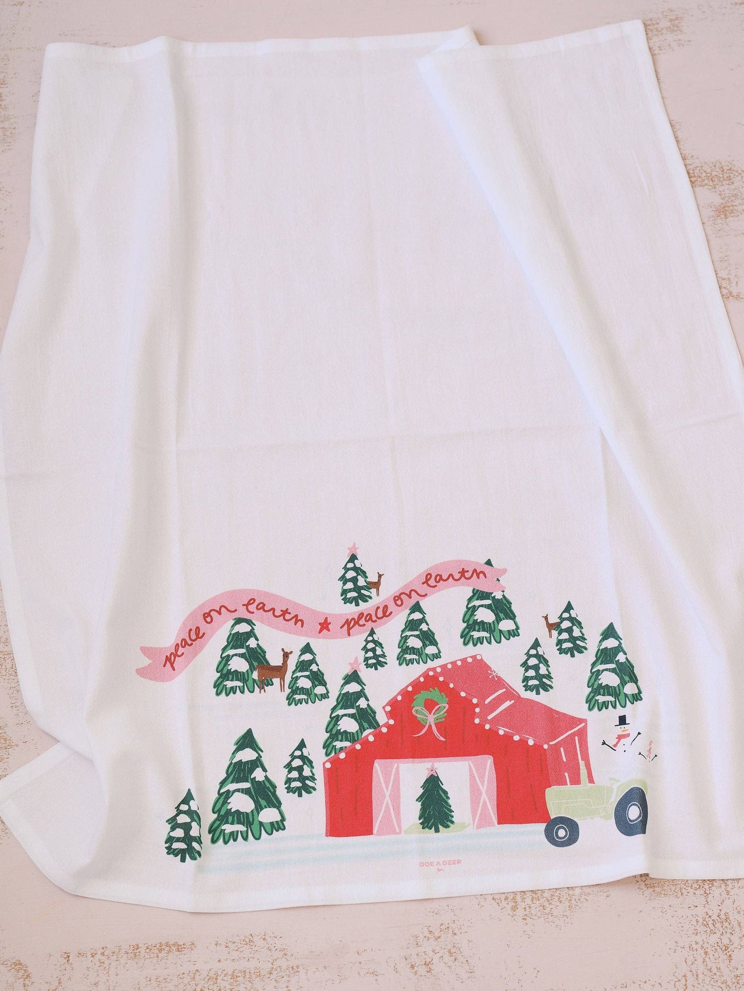 Peace on the Farm Flour Sack Towel | Christmas, Holiday
