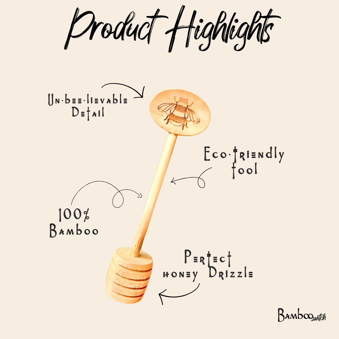 Bamboo Honey Dipper Spoon | Summer Bestseller