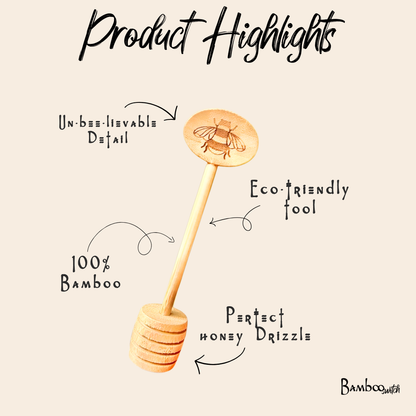Bamboo Honey Dipper Spoon | Summer Bestseller