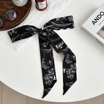 Long Polka Dot Paisley Scarf Bandana Wrap Tie_CWASC03025