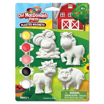 Old MacDonald's Farm - 4-Pack Plaster Magnets Paint Kit