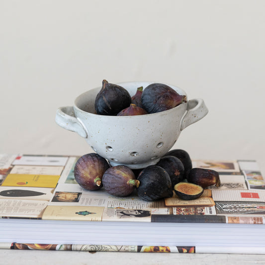 Stoneware Berry Bowl, Reactive Glaze