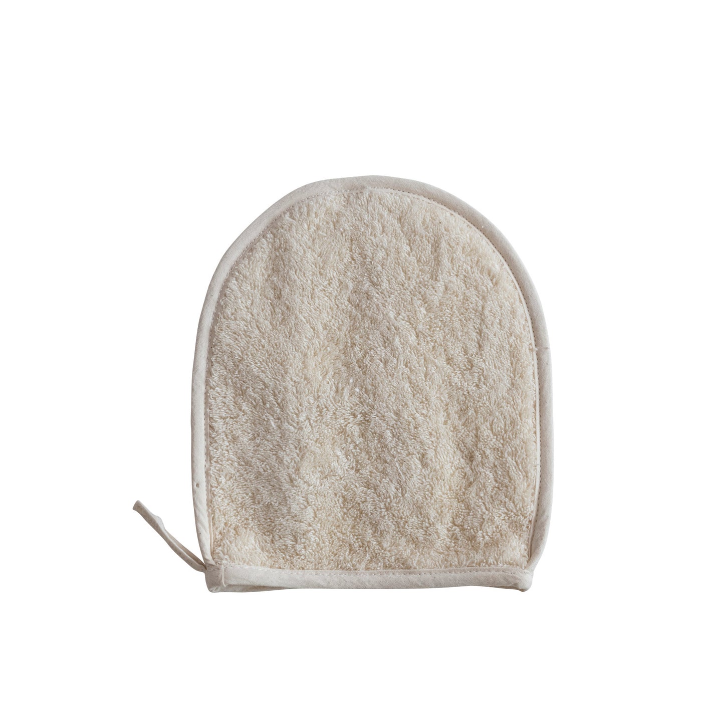 Cotton Terry Cloth/Loofah Shower Mitt w/ Loop