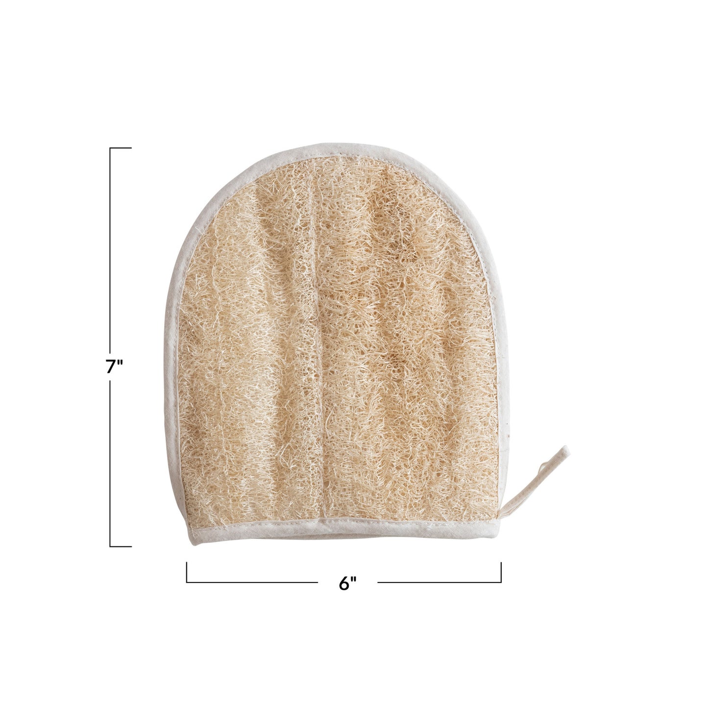 Cotton Terry Cloth/Loofah Shower Mitt w/ Loop