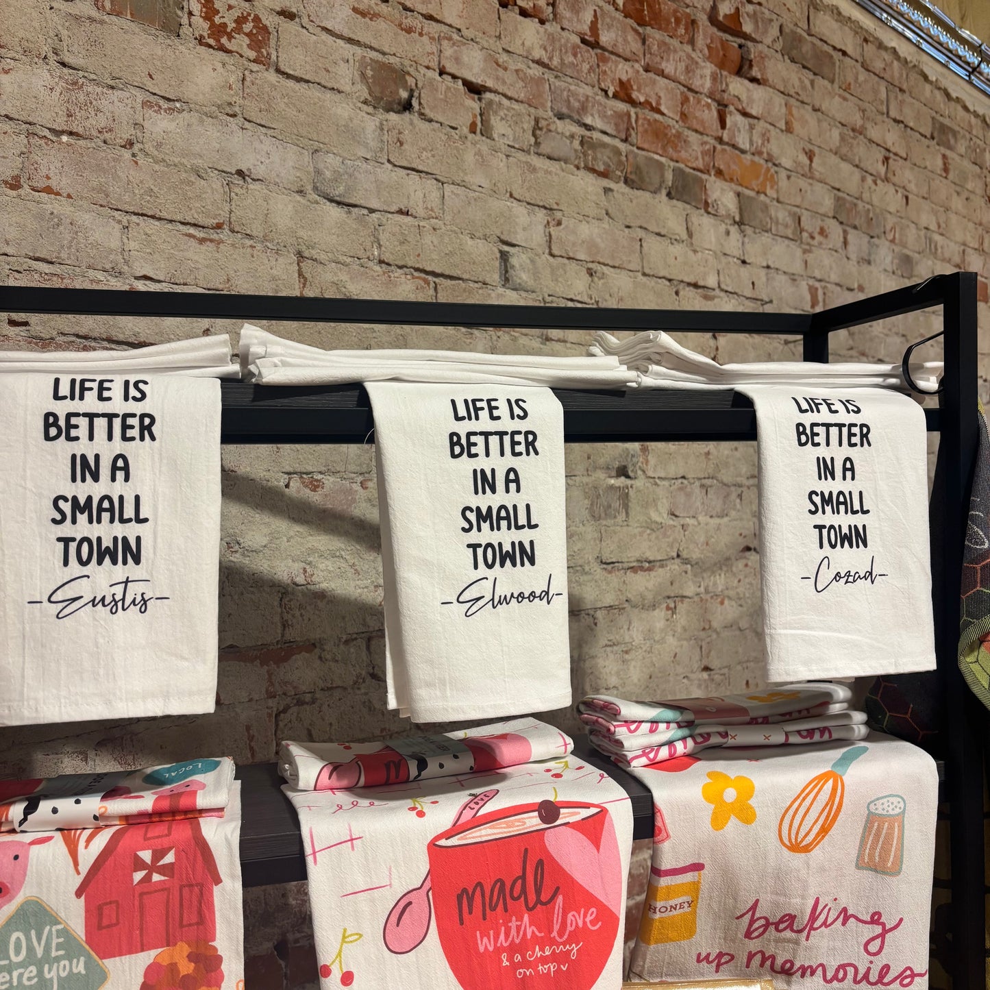 Life is Better in a Small Town Custom Tea Towels Home Decor