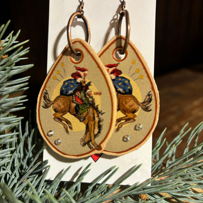 Howdy Santa Earrings