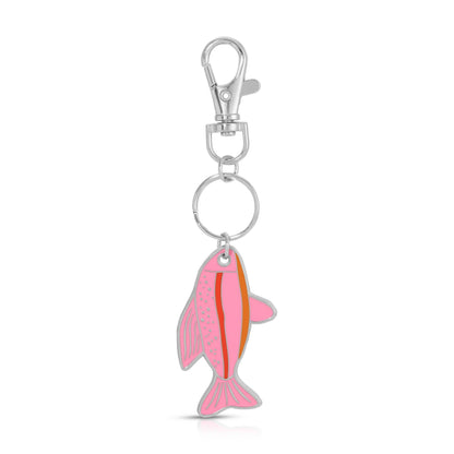 Ocean Life Keychain - Silver - Fish
