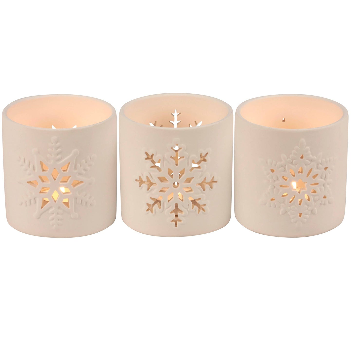 Snowflake Candle Holder Set
