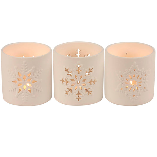 Snowflake Candle Holder Set