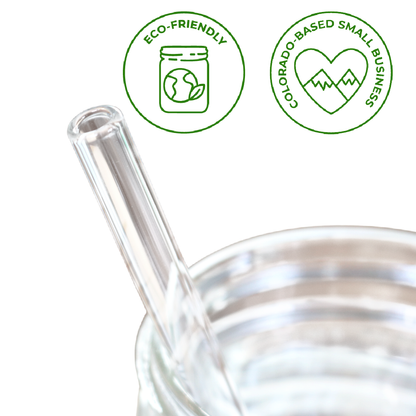 Medium Glass Straws for Pint Mason Jars
