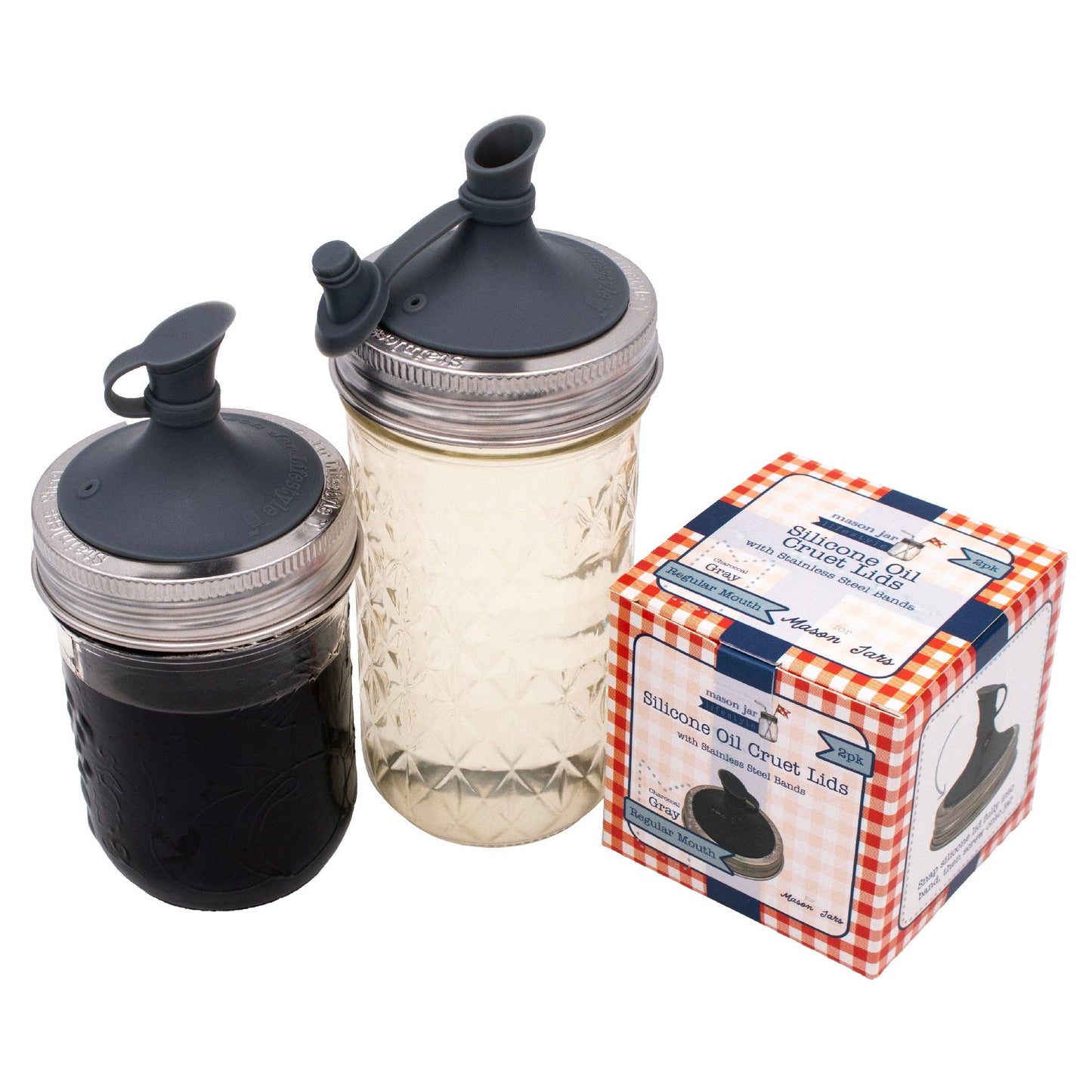 Silicone Oil Cruet Pour Lid for Mason Jars