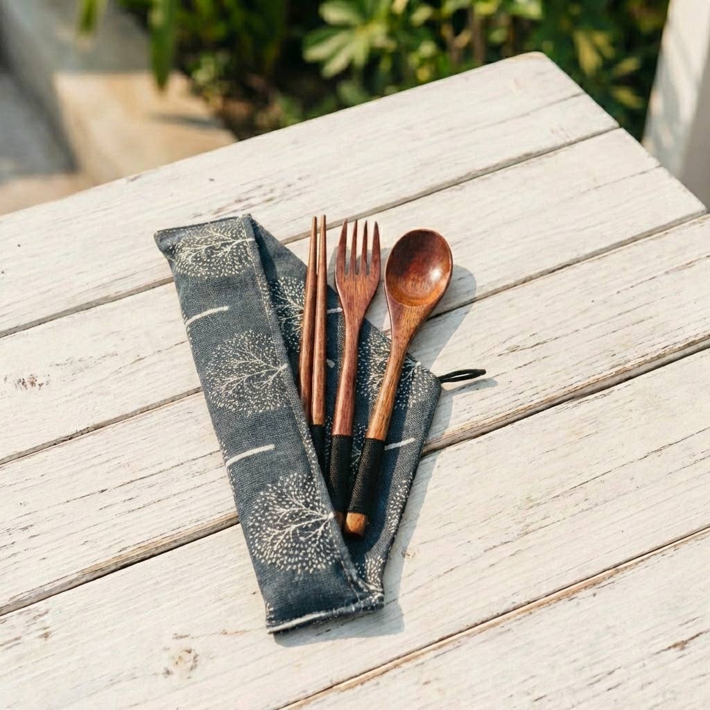 Coconut Utensil Cutlery Set | Faire Market Bestseller
