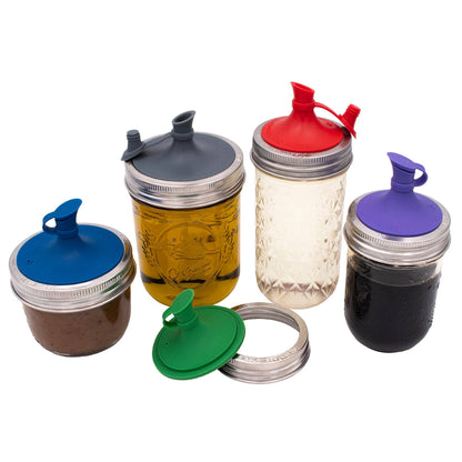 Silicone Oil Cruet Pour Lid for Mason Jars