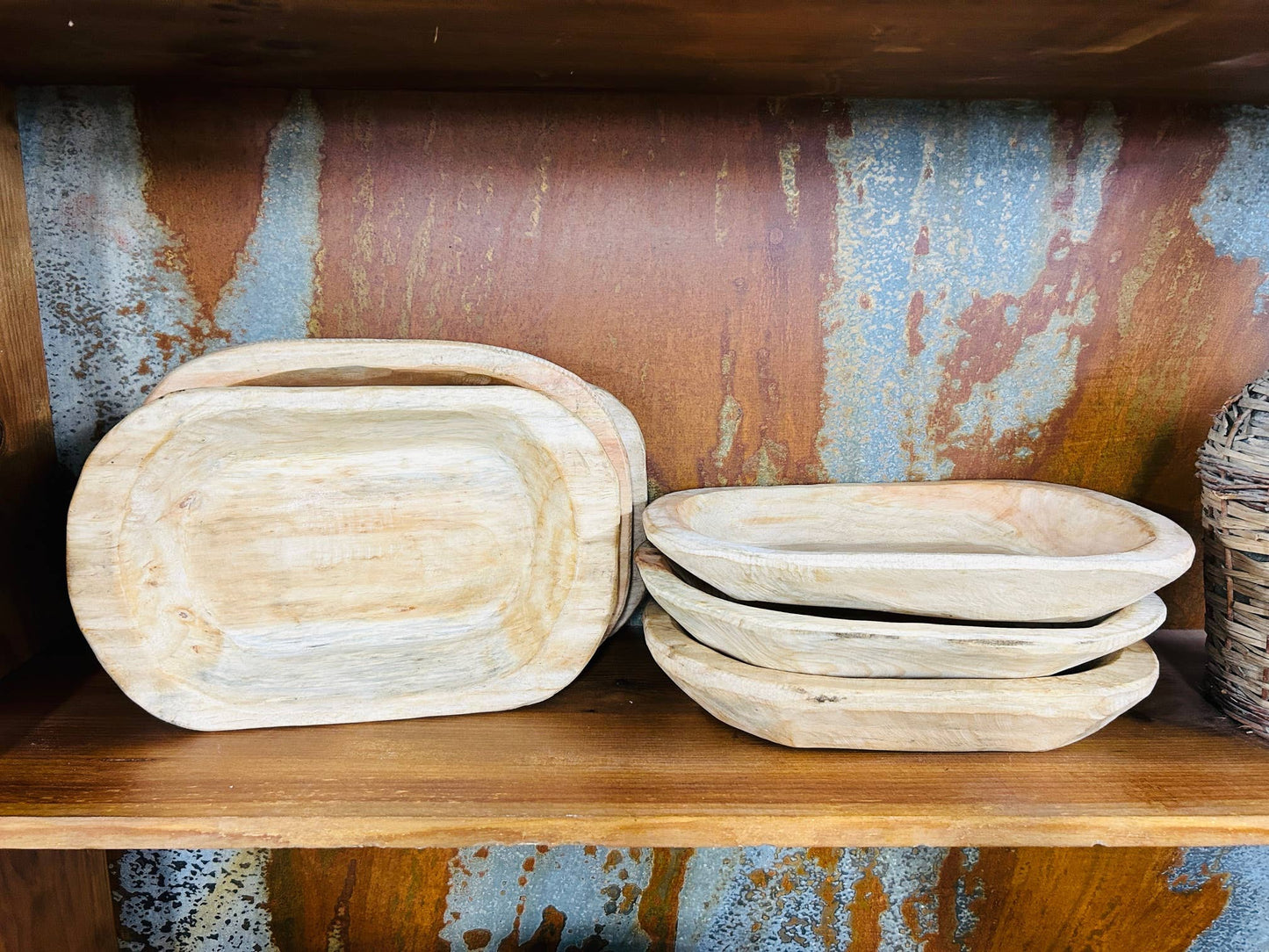 Medium Wooden Dough bowl - unstained wood