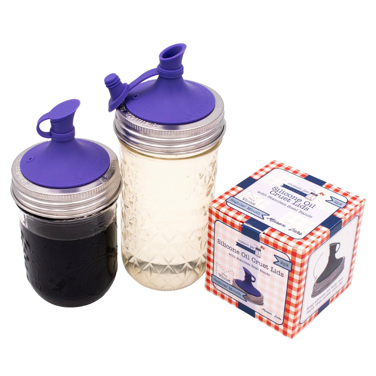 Silicone Oil Cruet Pour Lid for Mason Jars