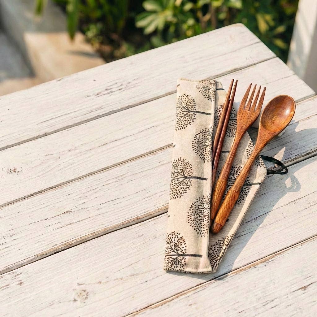 Coconut Utensil Cutlery Set | Faire Market Bestseller