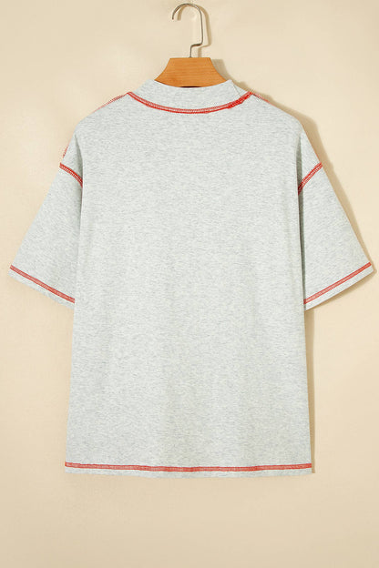 66Game Day Reversible Mock neck Contrast-Stitched Tee (S-XL)