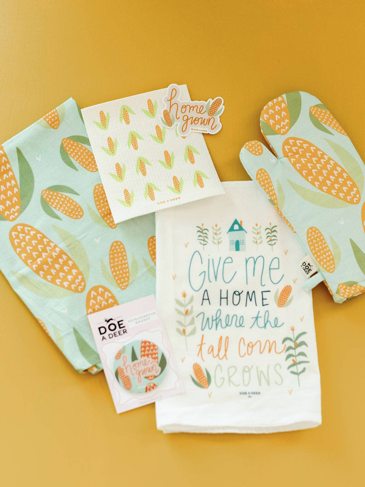 Summertime Corn Full Pattern - Flour Sack Towel