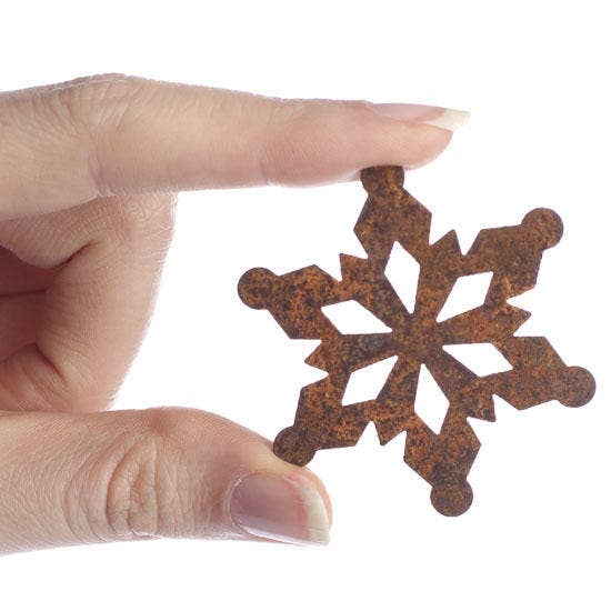 2" Rusty Tin Snowflake Cutouts