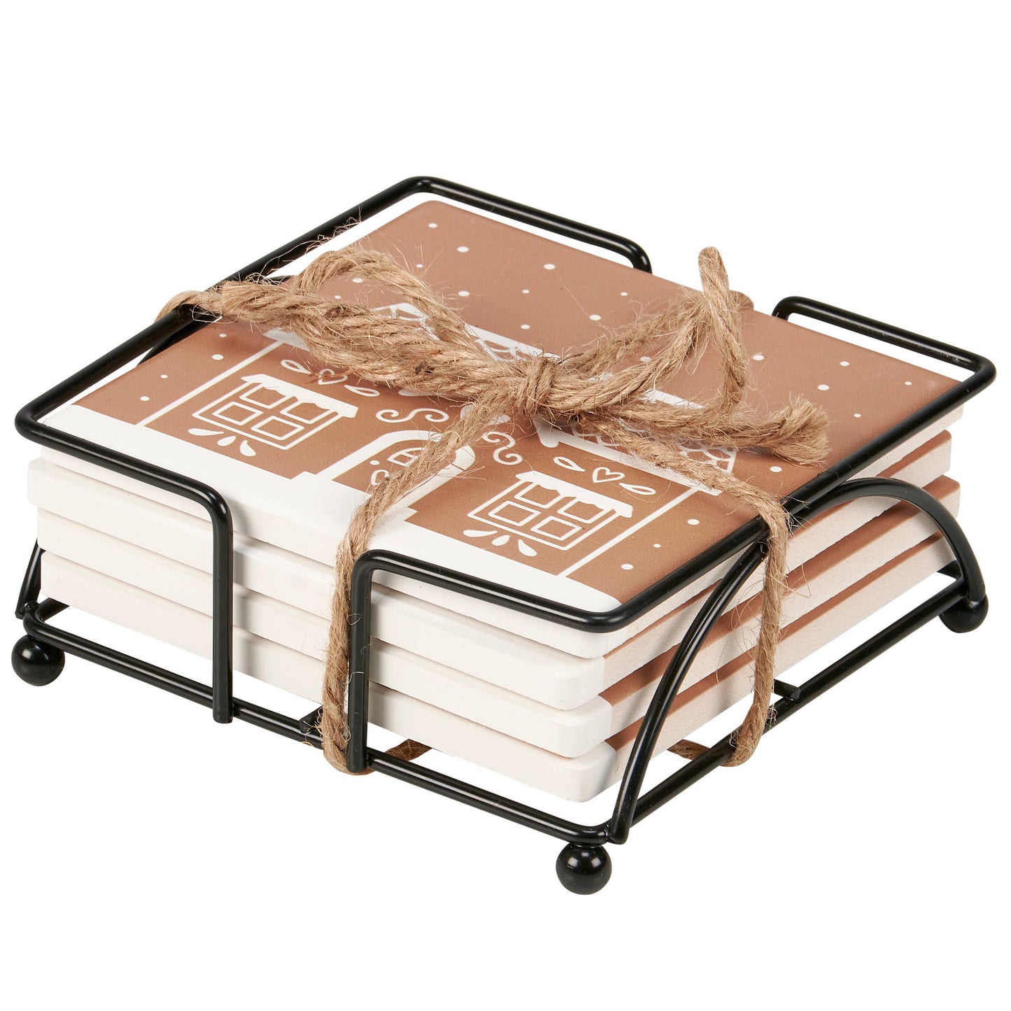 Gingerbread House Coaster Set