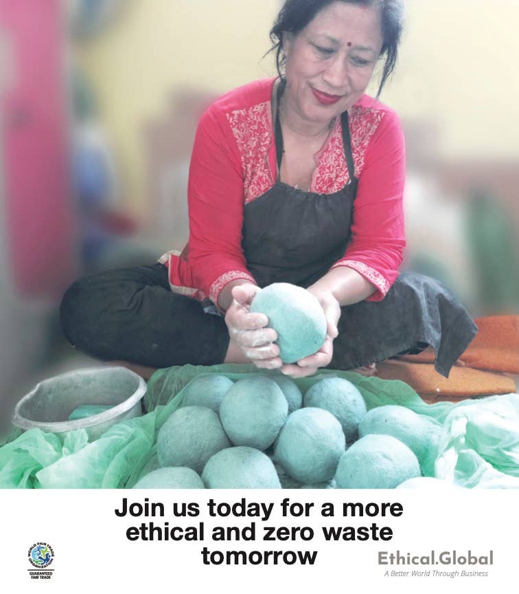 Bee's Wool Dryer Balls Fair Trade