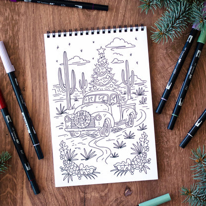 Antiquaria Cowboy Christmas Premium Coloring Book