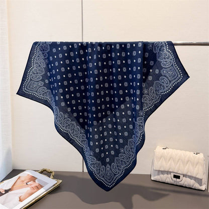 Paisley Herringbone Pattern Silk Scarf_CWASC03316