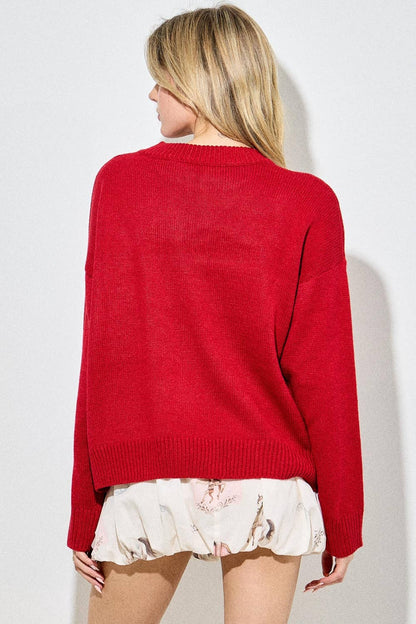 HOWDY SANTA INTARSIA  SWEATER