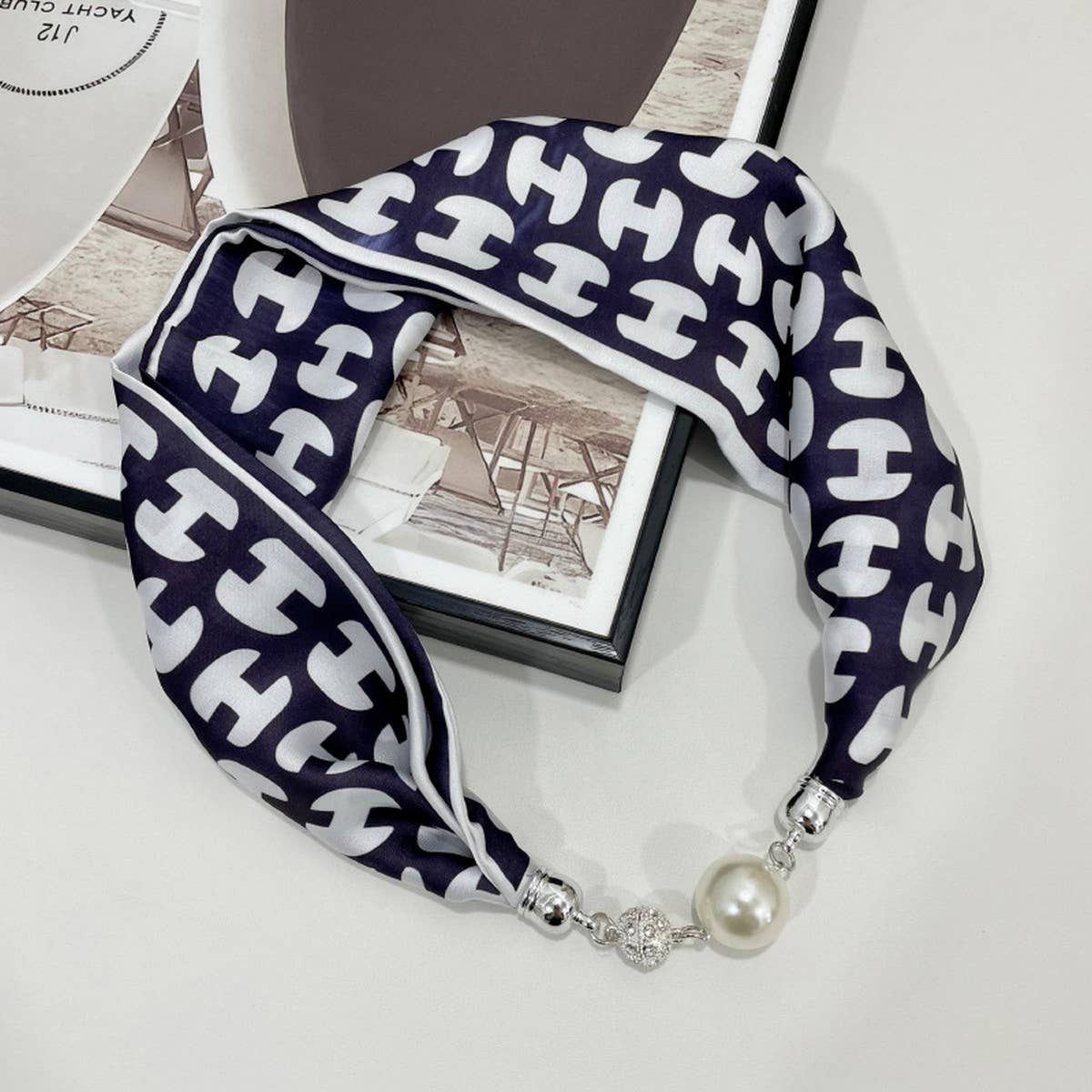 Magnetic Silk Scarf Necklace – Elegant Neck Wrap_CWASC0752