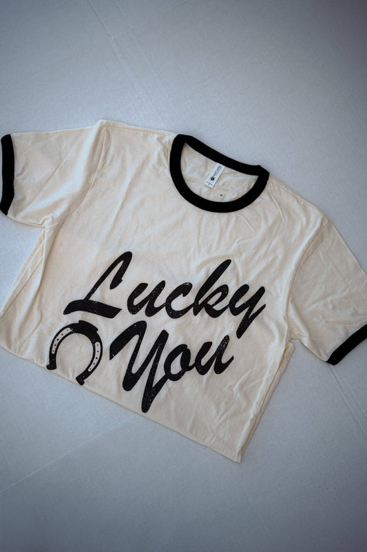 LUCKY YOU RINGER TEE
