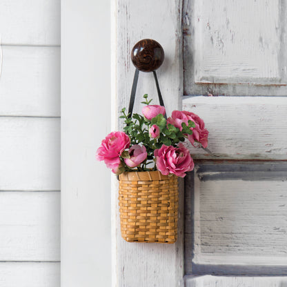 Oval Chipwood Hanging Basket Planter