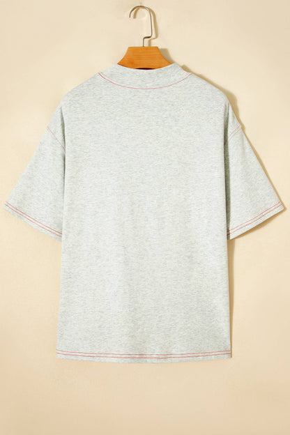 66Game Day Reversible Mock neck Contrast-Stitched Tee (S-XL)